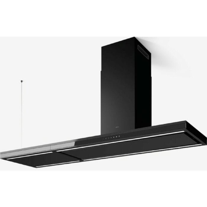 elica ELEMENT ISLAND BLMAT/A/180 Island hood cm. 180 - matt black/black glass