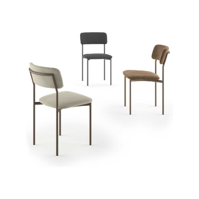 easyline AURA Chair with metal frame and velvet seat | eco-leather | fabric