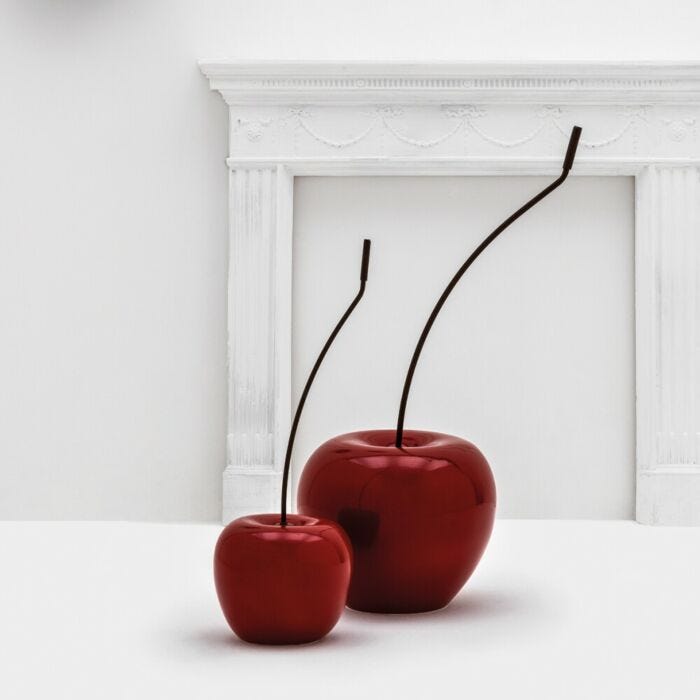 adriani & rossi CHERRY FLOOR Ciliegie da terra in ceramica rosso lucido