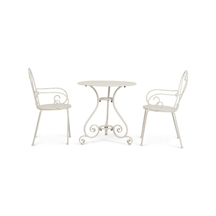 bizzotto yes 0802986 ETIENNE Fixed table d. 70 cm in grey metal