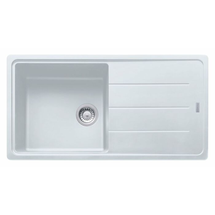franke BFG 611-97 Boston 1 bowl built-in sink 97 x 50 with reversible drainer - white