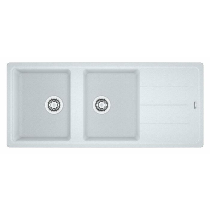 franke BFG 621 Boston Lavello 2 vasche incasso 116 x 50 con gocciolatoio reversibile - bianco