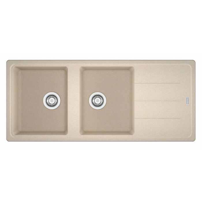 franke BFG 621 Boston Built-in 2-bowl sink 116 x 50 with reversible drainer - oats