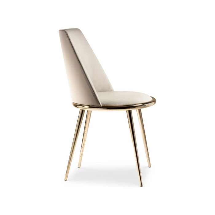 cantori AURORA IMBOTTITA Chaise avec structure en métal et assise en éco-cuir | tissu | velours