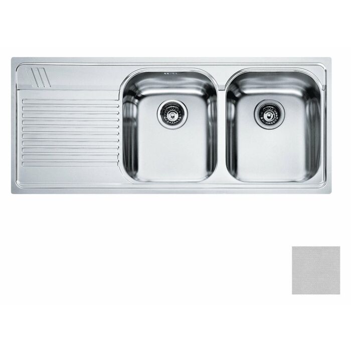 franke AMT 621 Armonia Built-in 2-bowl sink 116 x 50 with left drainer - microdekor