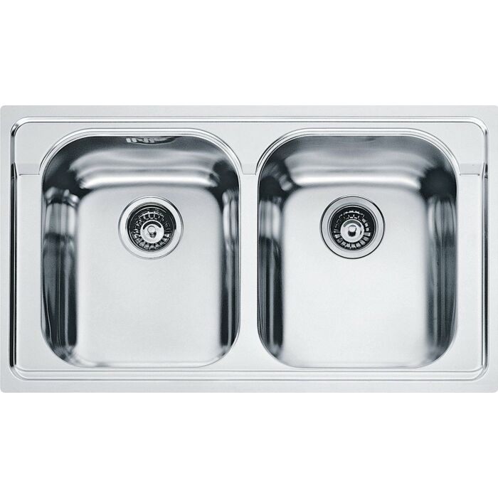 franke AMX 620 Armonia Lavello 2 vasche incasso 86 x 50 - inox satinato