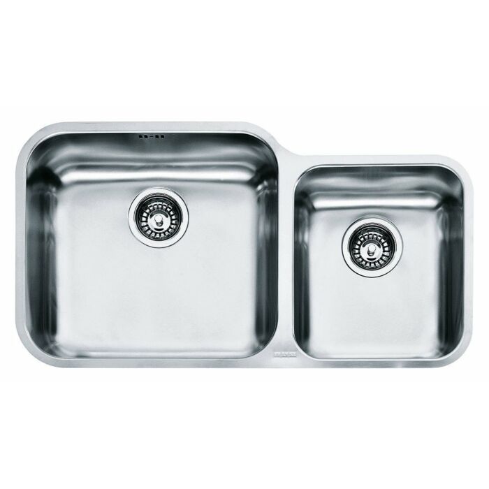 franke GAX 120 Galassia Lavello 2 vasche sottotop 78 x 40 - inox satinato