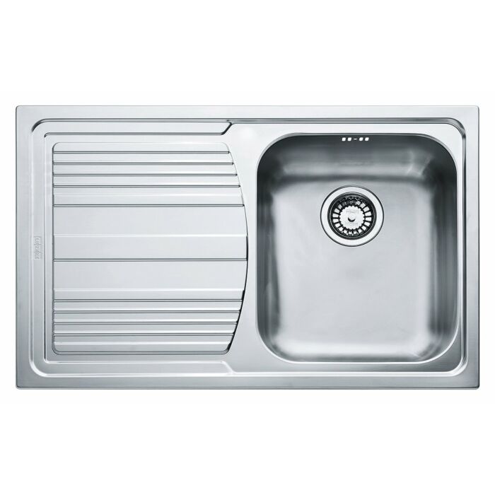 franke LLX 611 Logica Line Built-in 1 bowl sink 79 x 50 with left drainer - satin stainless steel