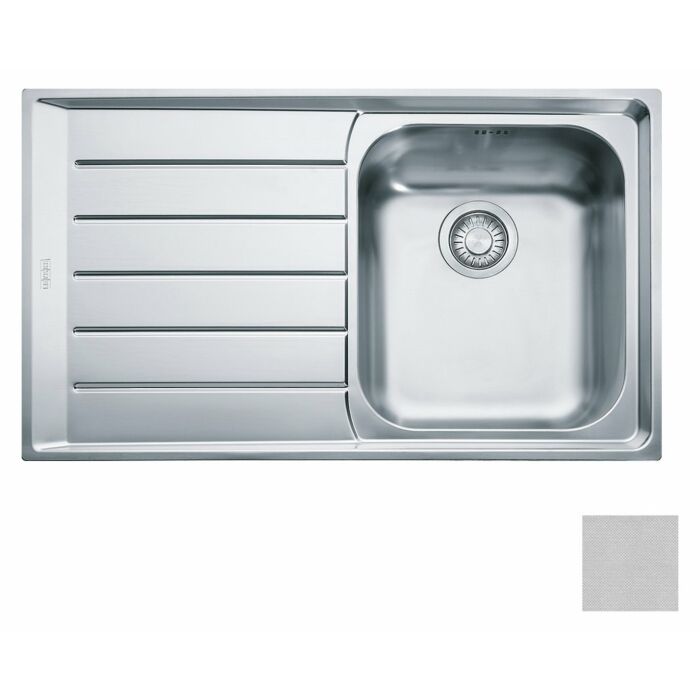 franke NET 611 Neptune Lavello 1 vasca incasso 86 x 51 con gocciolatoio sinistro - microdekor