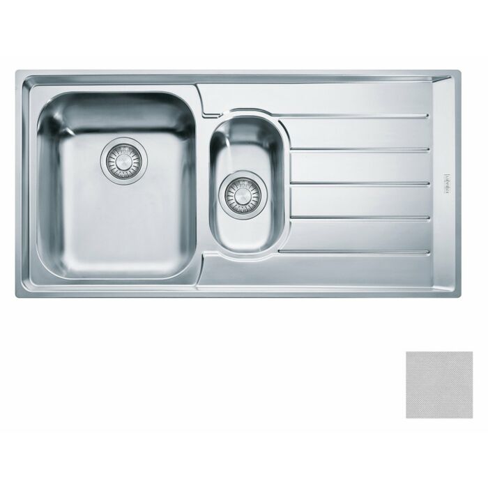 franke NET 651 Neptune Sink 1 and 1/2 bowl built-in 100 x 51 with right drainer - microdekor