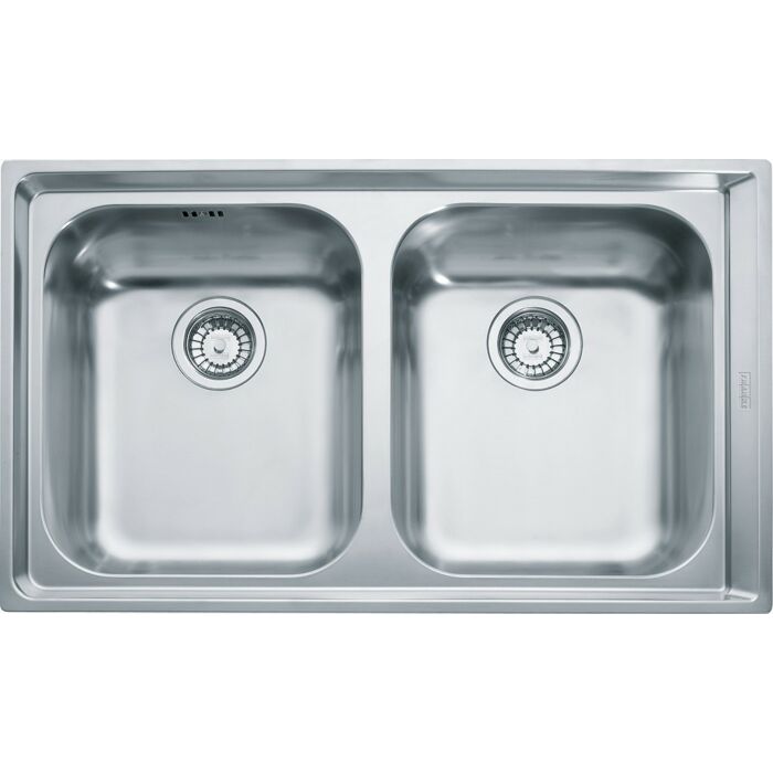franke NEX 220 Neptune Lavello 2 vasche semifilo/filotop 86 x 51 - inox satinato