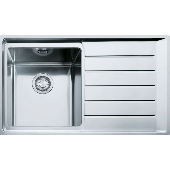 franke NPX 611 Neptune Plus Lavello 1 vasca incasso 86 x 51 con gocciolatoio destro - inox satinato