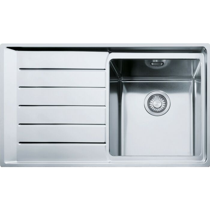 franke NPX 611 Neptune Plus Built-in 1 bowl sink 86 x 51 with left drainer - satin stainless steel