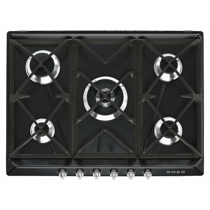 smeg design SR975NGH VICTORIA KOCHPLATTE CM. 70 - SCHWARZ