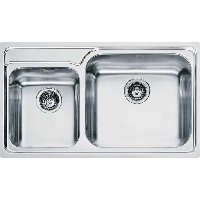 franke GAX 620 Galassia Lavello 2 vasche incasso 86 x 50 - inox satinato