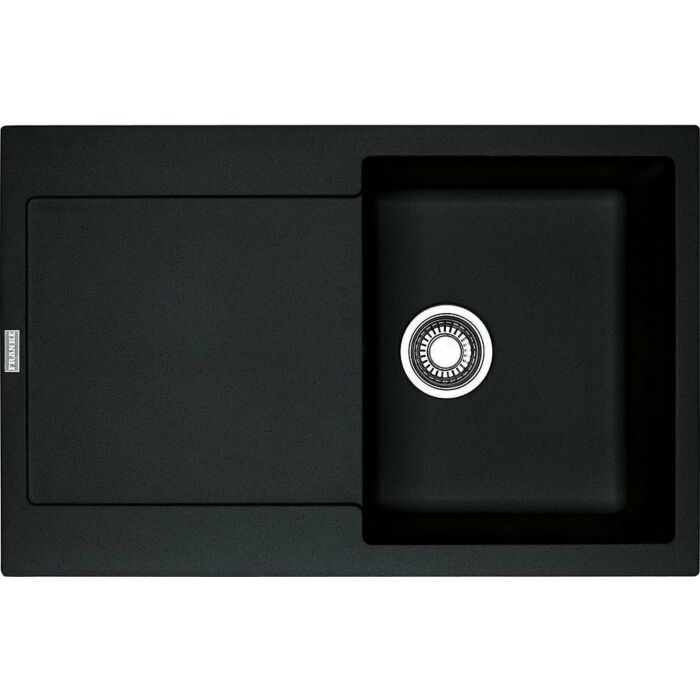 franke MRG 611 Maris Lavello 1 vasca incasso 78 x 50 con gocciolatoio reversibile - nero