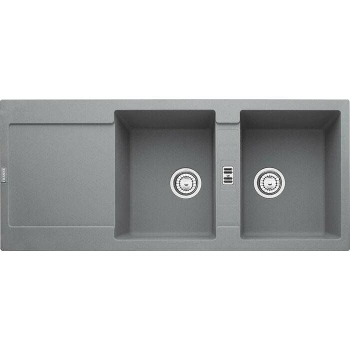 franke MRG 621 Maris Built-in 2-bowl sink 116 x 50 with reversible drainer - stone grey