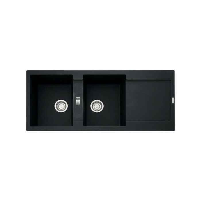 franke MRG 621 Maris Built-in 2-bowl sink 116 x 50 with reversible drainer - black