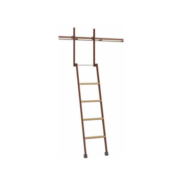 elite LVSL0220 Scala in metallo con gradini rivestiti in legno 40x51xh220 cm