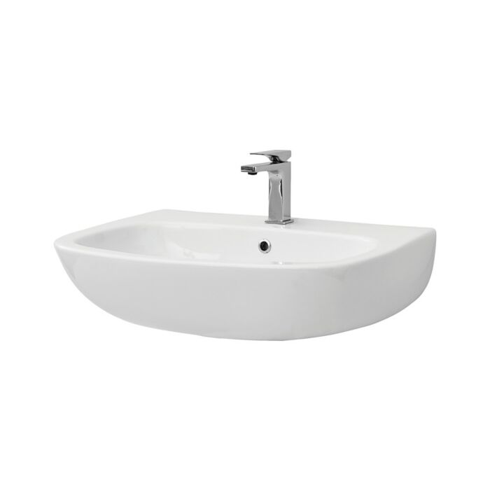 artceram TEN Ovales Wand-/Säulenwaschbecken 65x51 aus glänzend weißer Keramik