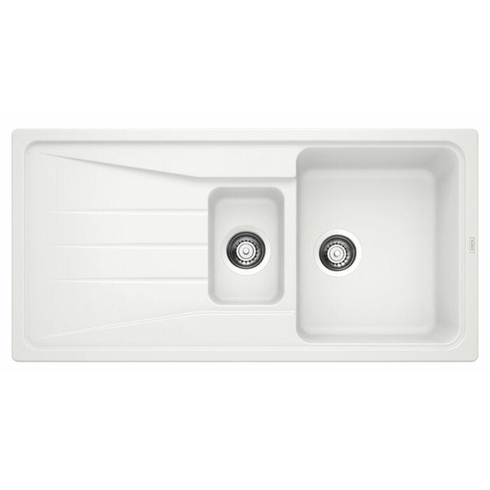 blanco SONA 6 S Sona Built-in sink cm. 100 x 50 silgranit - white - reversible drainer