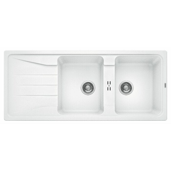 blanco SONA 8 S Sona Einbauspüle cm. 116 x 50 silgranit - weiß - reversibler tropfen