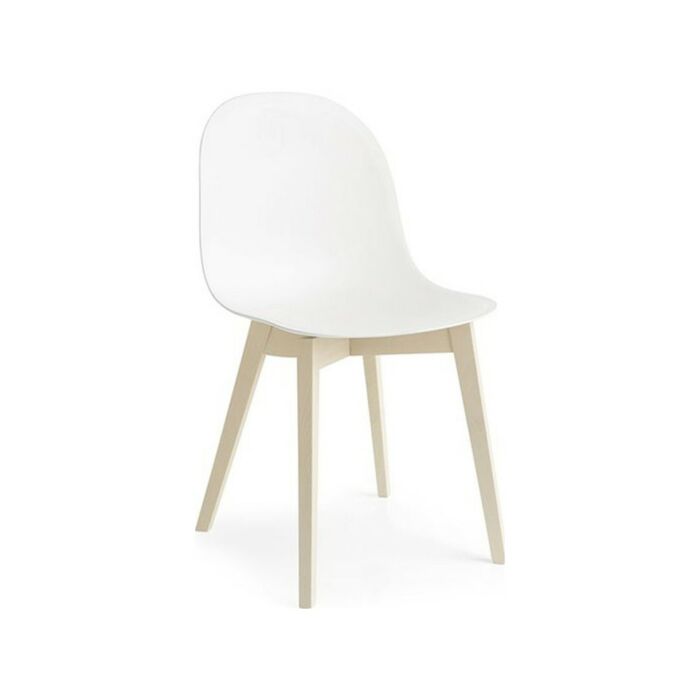 connubia ACADEMY W Chair with wooden structure and polypropylene seat | eco leather | leather | tissue