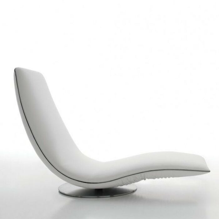 tonin casa RICCIOLO Convertible chaise longue covered in eco-leather | leather | fabric | velvet