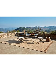 unopiù TOSCANA Table extensible l. 180 x 90 cm en métal graphite