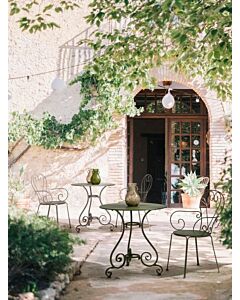 bizzotto yes 0802672 Etienne Table fixe d. 70 cm en métal verni vert mat