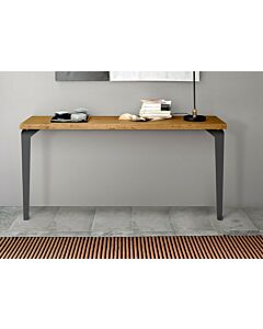 fgf ELIOS Consolle con struttura in metallo e piano in legno massello