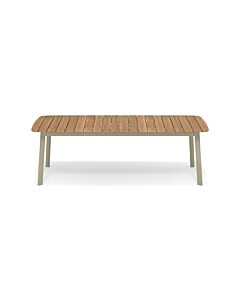 emu 299/251/296 Shine Table fixe | extensible avec structure en aluminium laqué et plateau en bois