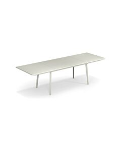 emu 3485 Plus4 Table extensible avec structure en acier laqué et plateau en tôle - blanc mat