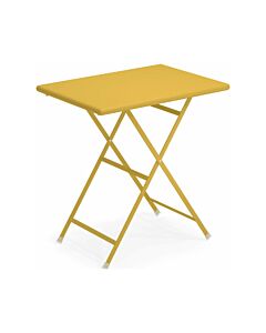emu 334 Arc en Ciel Table pliante avec structure en métal laqué et plateau en tôle - curry jaune