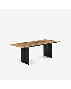 riva 1920 SKY-NATURA Tavolo fisso con struttura in ferro e piano in legno massello