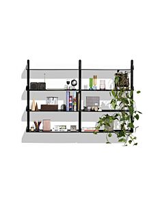 connubia SHELFY Hängendes Bücherregal mit Metallstruktur