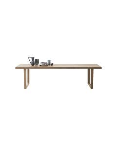 devina nais SAN FRANCISCO FREE TABLES Tavolo rettangolare fisso/allungabile - piano in legno massiccio con bordo scortecciato e struttura in ferro | legno | vetro