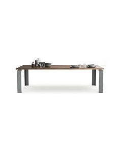 devina nais T3 FREE TABLES Tavolo rettangolare fisso/allungabile - piano in legno massiccio con struttura in ferro | legno | vetro