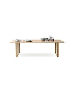 devina nais DENVER FREE TABLES Tavolo rettangolare fisso/allungabile - piano in legno massiccio con struttura in ferro | legno | vetro