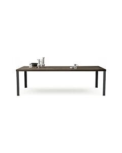 devina nais OREGON FREE TABLES Tavolo rettangolare fisso/allungabile - piano in legno massiccio con struttura in ferro | legno | vetro