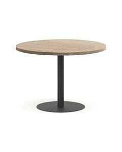 devina nais #33 ROTONDO MINI FREE TABLES Tavolo rotondo fisso - piano in legno massello con bordo dritto e struttura in ferro