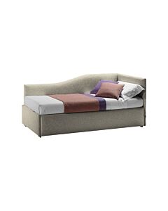 samoa TWICE ANGOLO SAGOMATO DX 120 x 200 Lit queen size rembourré avec sommier 120 x 200 cm en éco-cuir Sirio 4 avec tiroirs
