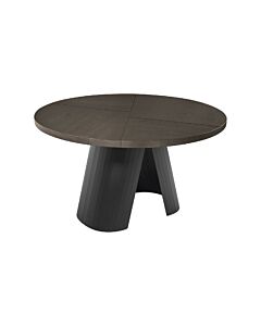 fgf ARCOS Tavolo rotondo d. 130 cm con piano in legno e basamento in metallo