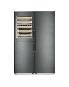 liebherr XRCbs5295 Peak Refrigerator with freezer and side by side wine cellar cm. 120 h. 186 - lt. 689 - black steel